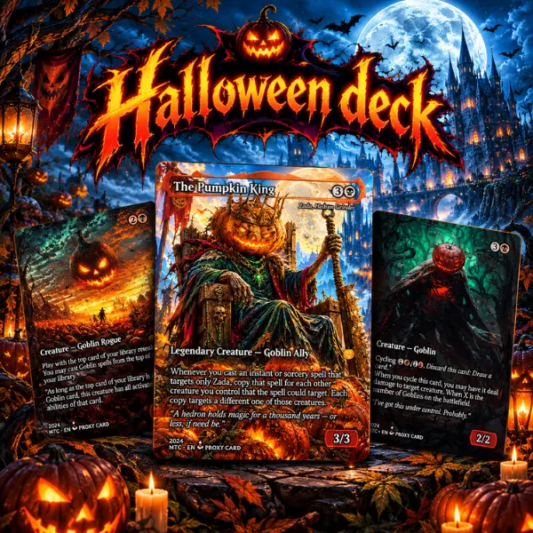 Halloween deck MTG Commander Deck 100 Cards – 5 Color EDH Style Trading Card Game, Custom TCG Gift for Card Collectors