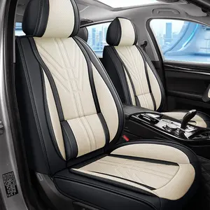 New Five-Seat Leather Car Seat Covers, All Seasons Universal Wear-Resistant Comfortable Full Surround Protection for Sedan Suv, Auto Seat Covers
