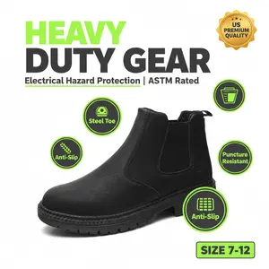Smash-proof Puncture-proof Splash-proof Safety Shoes Unisex Chef Work Shoe Waterproof Anti-slip Durable Outdoor Comfortable Breathable Mechanic Safety Boots