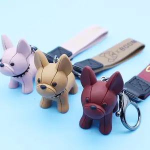 Colorful French Bulldog Keychain