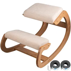 VEVOR Wooden Ergonomic Kneeling Chair Memory Seat Cushion Relieving Body BlackVEVOR Super Brand Day