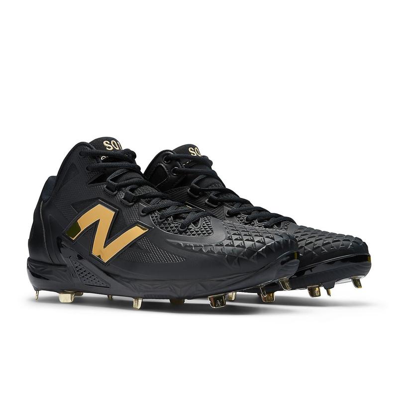 New Balance Ohtani 1 Cleats 'Black Metallic Gold' MSHOBK1