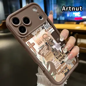 Phone Case Compatible with  iPhone 17 Pro Max 16 Plus 15 14 13 12 11 XR Air E Christian Faith Mosaic Pattern TPU Lens Protection Durable Soft Cover Gift for Girl