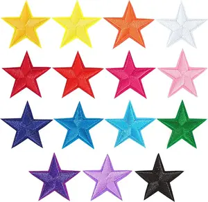 Patches - ️30pcs Colorful Star Iron On Patches Clothing Embroidered Star Sew on Patches Applique Repair Patch