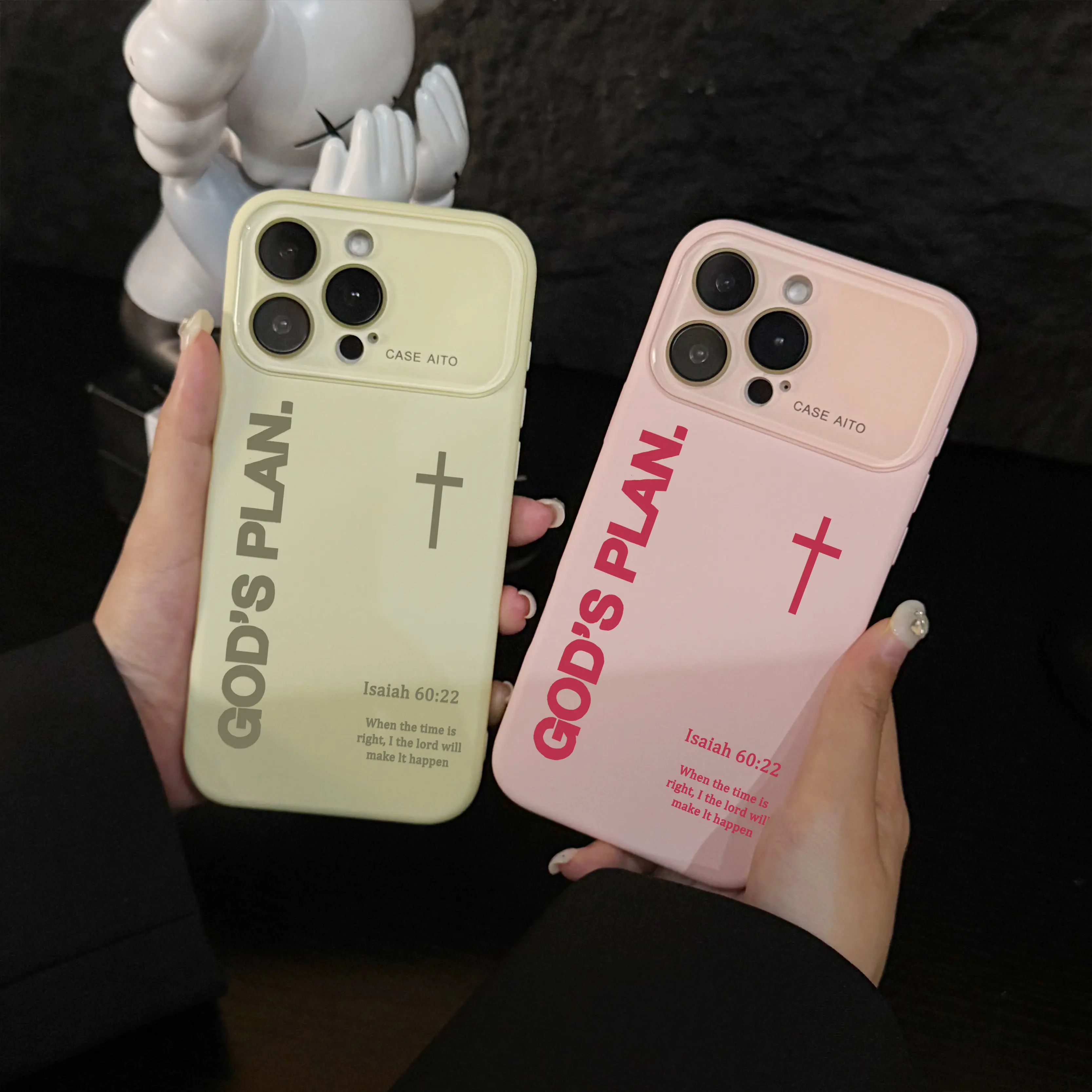 Faith-Inspired God's Plan Isaiah 60:22 Cross Silicone Smartphone Case for iPhone 17 Pro Max,16 Plus,15,14,13,12 - Shockproof, Drop-Resistant Protective Cover, God's Gift Accessories JL49