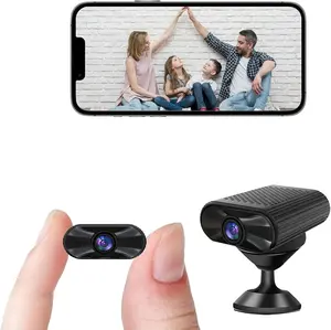 Mini Magnetic Security Camera - 4K WiFi Wireless Camera With Night Vision, Motion Detection, 130° Wide Angle, 1.5H Battery Life, Phone App Live View - Compact Security Camera For Home, Office, Baby Monitor, Pet