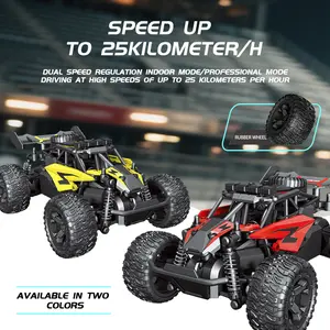 Remote Control Car 2.4GHz 20-25KM/H Variable Speed Turbo 2-Speed with LED Lights, 1800mAh Rechargeable Battery, Available in Two Colors