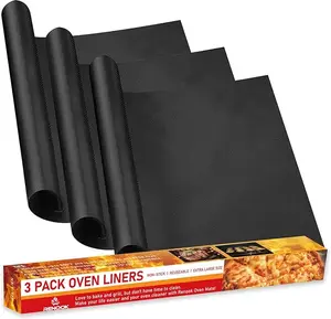 Oven Liners for Bottom of Oven, 3 Pack Non-Stick Oven Liner Mats, Protecting Bottom of Oven/Gas Stove, Reusable, BPA and PFOA Free, 15.75"x23" Bakeware Glass