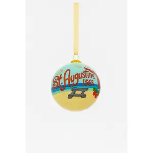 Hand-Painted St. Augustine Glass Ornament