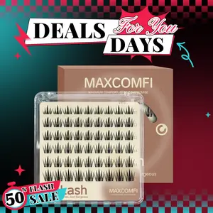 Maxcomfi Glueless Lashes Veil Style Adhesive-Free Manga Lash Clusters, No Glue False Spike Eyelashes, Adhesive-Free Eye Lashes Extensions, Easy-Stick Peel & Wear Glue-Free Premium BASF Fiber Makeup Comfortable Soft Lightweight Eyelashes For All Eye Shapes