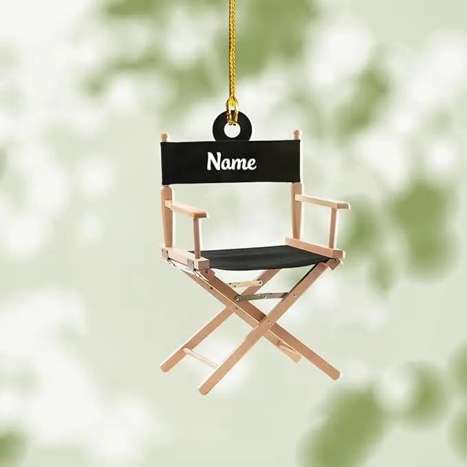 Director Chair Christmas Light Ornament, Christmas Tree Decor, Loved Chair Ornament, Xmas Hanging Ornament Gift Visit the LOGGOL Store
