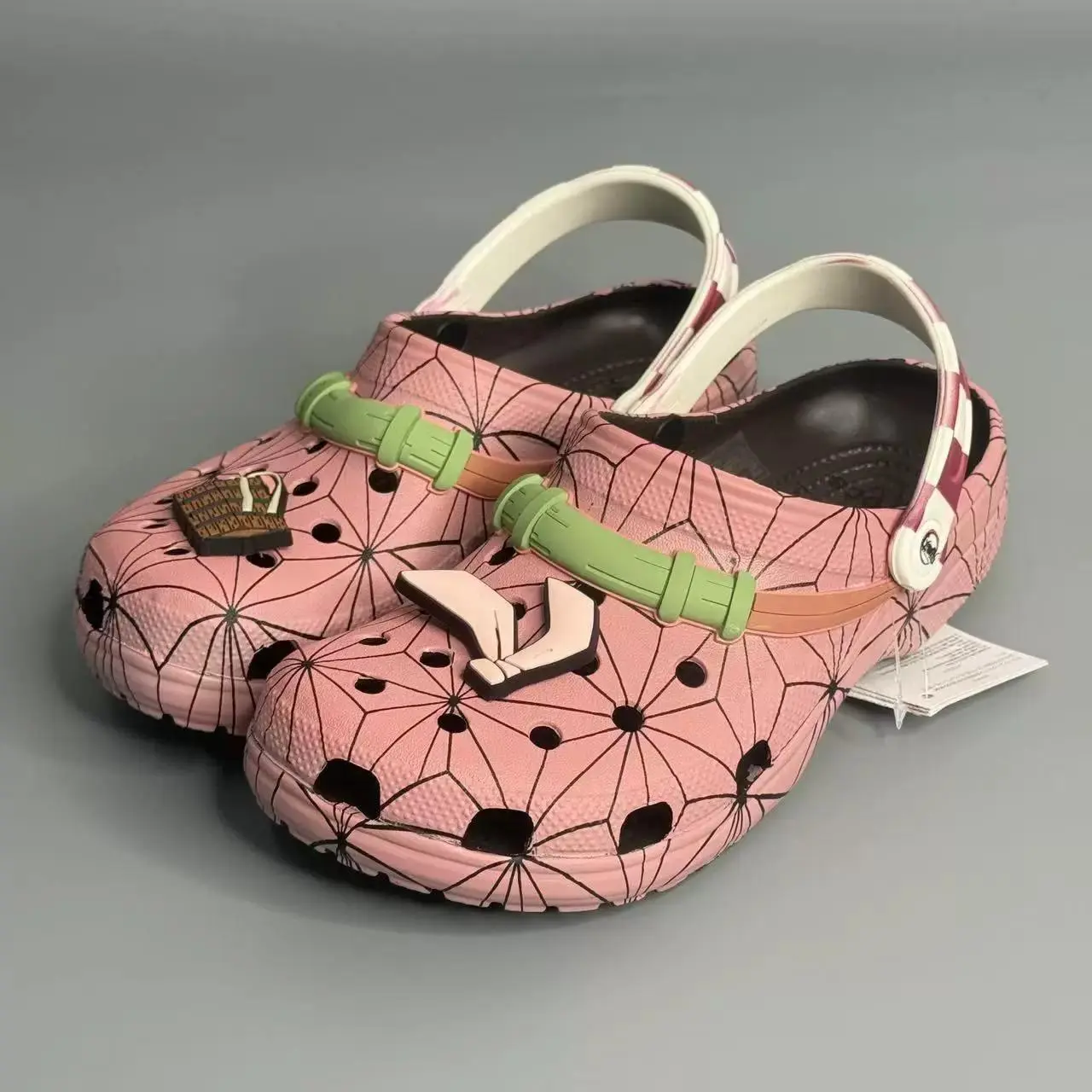 Demon Slayer Nezuko Clog Sandals Pink Anime Shoes Unisex Character Footwear Cute Slip On Shoes for Fans Gift Idea