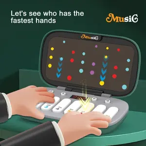 Interactive Music Rhythm Game Machine, Portable, Multifunction, Colorful Buttons and Spinning Disk Design, 7 Modes, Educational Musical Toy for Kids