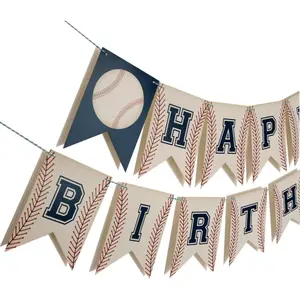 Baseball Birthday Banner,Baseball Party Decorations,Party Garland, Birthday Decorations