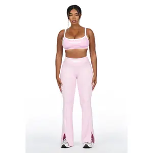 Keilana Pink Active Flare Pant Set
