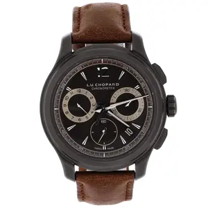 Pre-owned Chopard L.U.C Chrono One Flyback Automatic Watch Titanium and Leather 42 by Rebag