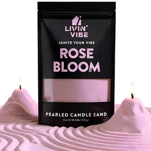 Pearled Candle Sand 10.5 oz Decorative Wax Sand Candle