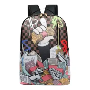 Graffiti-Style Backpack with Unique Artwork and Functional Design for Everyday Use