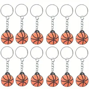 20 Pack Basketball Keychains, Party Favors Supplies, Carnival Prizes, Party Bag Gift Fillers, Welcome Back Gifts, First Day Party Favor