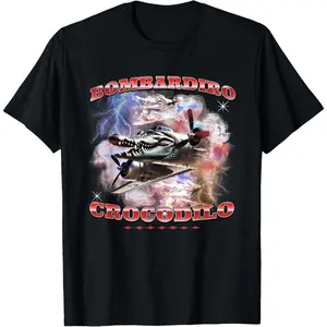 Bombardiro Crocodilo Italian Brainrot Meme Crocodile, T-Shirt ADF