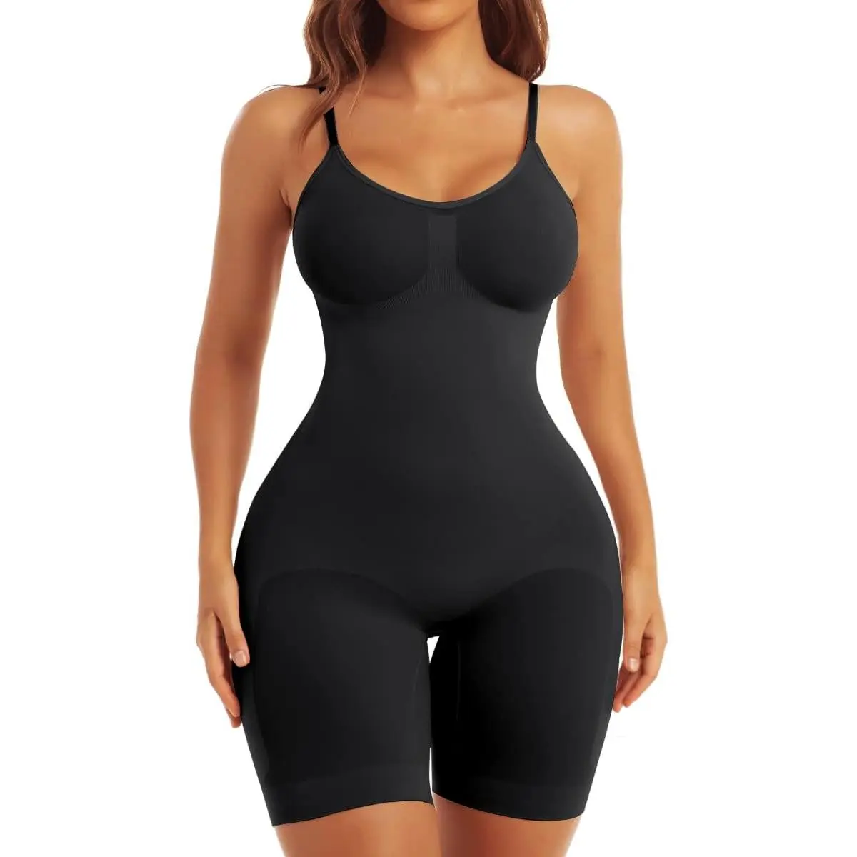 Women's EUYZOU Compression Shapewear Bodysuit - Tummy Control, Butt Lifting Fajas, Seamless Full Body Shaper with Thigh Slimmer Shorts