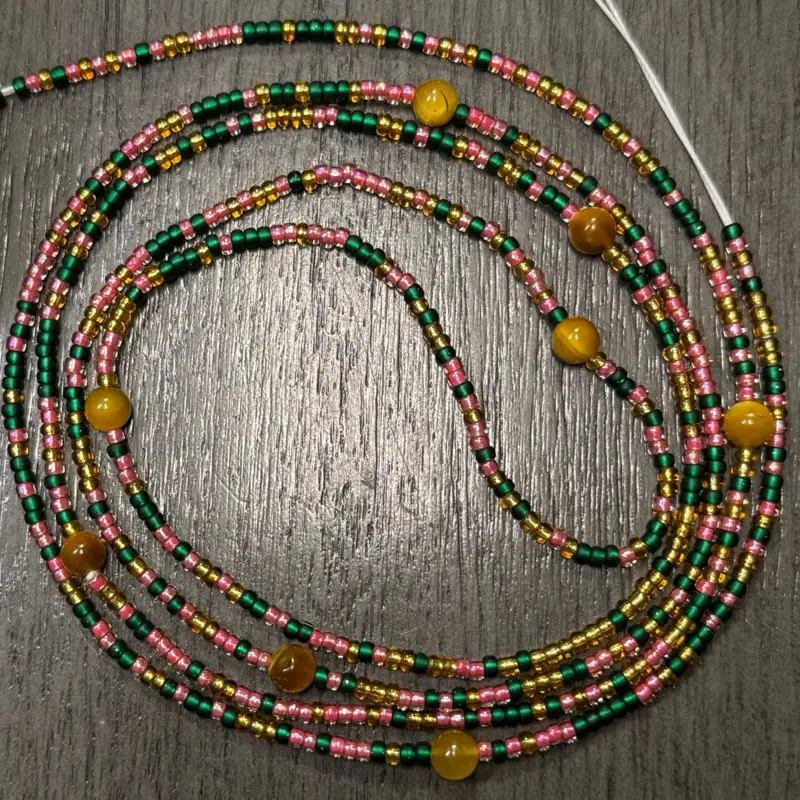 Cherry blossom tie on waist beads