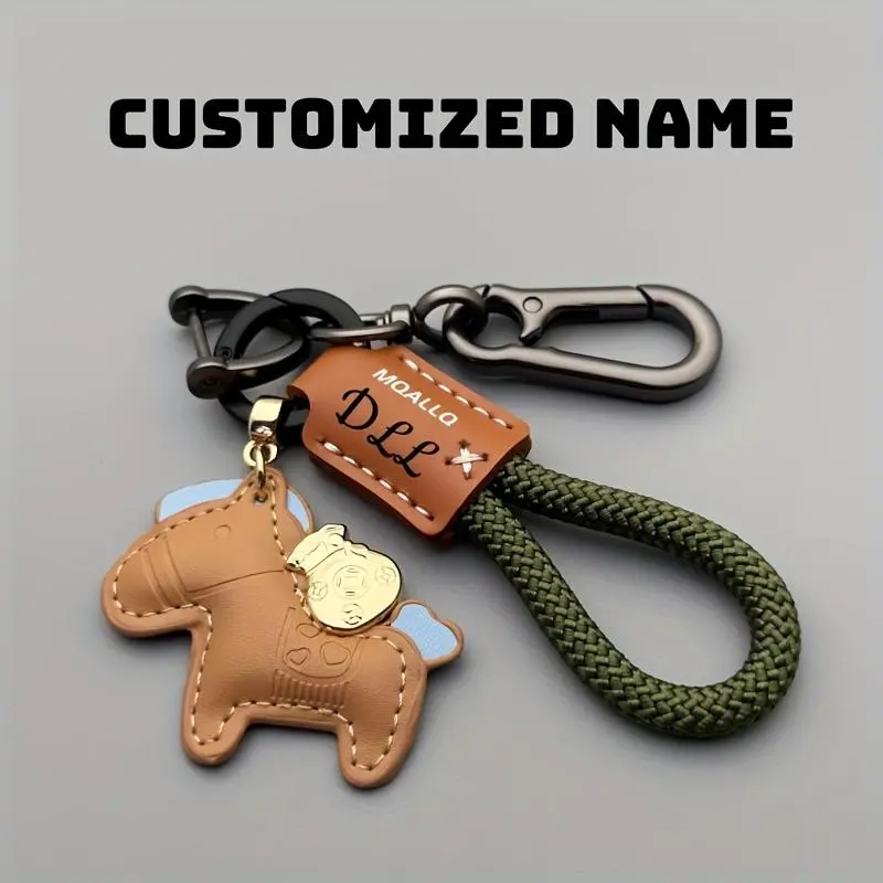 Custom Keychain with a Faux Leather Car Pendant, Easy And Stylish, Suitable for Both Men And Women Custom Keychain with a Faux Leather Car Pendant, Easy And Stylish, Suitable for Both Men And Women