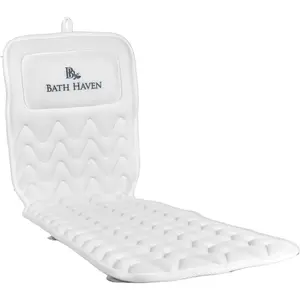 Full Body Bath Pillow and Mat for Tub, Supports Head Neck Back, Relaxing Spa Cushion for Jacuzzi Tub, Quick Drying Luxury Bathtub Accessories for Women Men