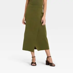 Women's Wrap Column Midi Skirt - A New Day