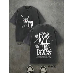 Double-Sided Digital Printed T-Shirt Rapper DrakeFOR ALL THE DOGS Graphic TeeHip Hop T Rend T-Shirt 1Pcs Casual Soft Short Sleeve Pure 100% Cotton 220gsm T-Shirt ,Unisex