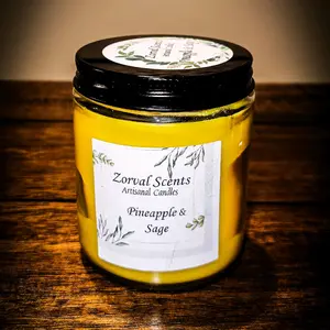 Pineapple and Sage Candle, 8oz
