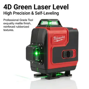 Milwaukee 16-Line Self-Leveling Laser with Magnetic Micro-Adjustment Base for Site Construction and High-Altitude Installation Lightweight 1.5kg Design Powered by M12 Lithium-Ion System Offering 24-Hour Runtime and Dual Modes level 4 d Outdoor Three-Side