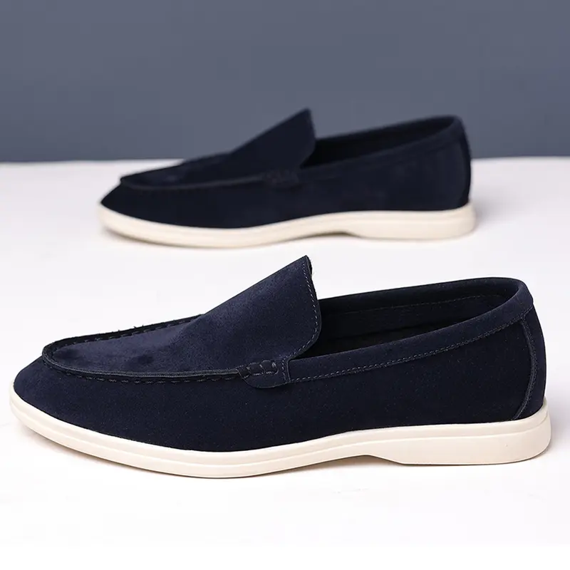 Men's Minimalist Solid Color Walking Shoes, Soft Comfortable PU Leather Casual Slip On Style Sneakers, Perfect for Daily Wear, Business, Parties, Footwear Slipon