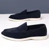 Men's Minimalist Solid Color Walking Shoes, Soft Comfortable PU Leather Casual Slip On Style Sneakers, Perfect for Daily Wear, Business, Parties, Footwear Slipon