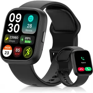 Smart Watch Alexa Built-in[1.83" HD Touchscreen][BT5.3 Call, 100+ Sports Modes & IP68 Waterproof] Fitness Tracker 24/7 Heart & Sleep Monitor for Android iOS Men Women-USA