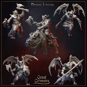 35mm Demon Legion - 6 styles - Burning Chaos Series - Tabletop D&D Fantasy Resin Printed