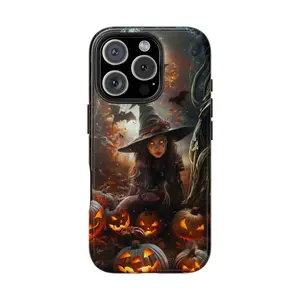 Witch Phone Case Halloween Phone Case Tough Phone Case Halloween Gift for Her Scary Pumpkin