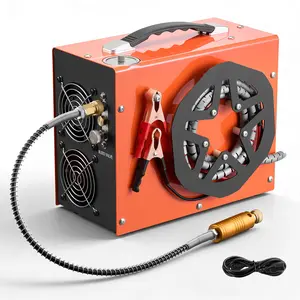 【summerfinds】VEVOR PCP Air Compressor 4500PSI PCP Airgun Compressor & Built-in Converter, Auto Stop 350W DC12V/AC120V Portable Paintball Tank Compressors for Air Rifle, Scuba Diving Bottle