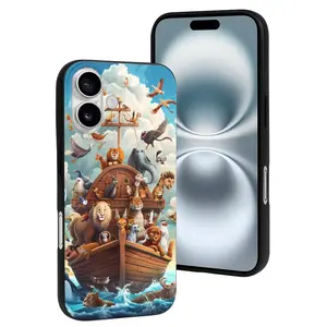 Compatible with Iphone 16 Case Cute - Animal Filled Noahs Ark Soft Silicone Case Compatible with Iphone 16 Phone Case for Women Men