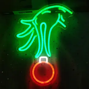 ROSNEK USB Powered Christmas Neon Signs Dimmable LED Lights for Bedroom Kids Room Living Room Party Xmas Gift Acrylic Silicon PVCLight Colors Multicolor DC 5V/1A