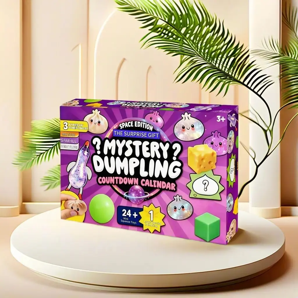 24Pcs Dumpling Mystery Box,Dumplings Squeeze Stress Balls for Adults,Soft and Squeezable Stress-Relieving Dough, Birthday Gifts