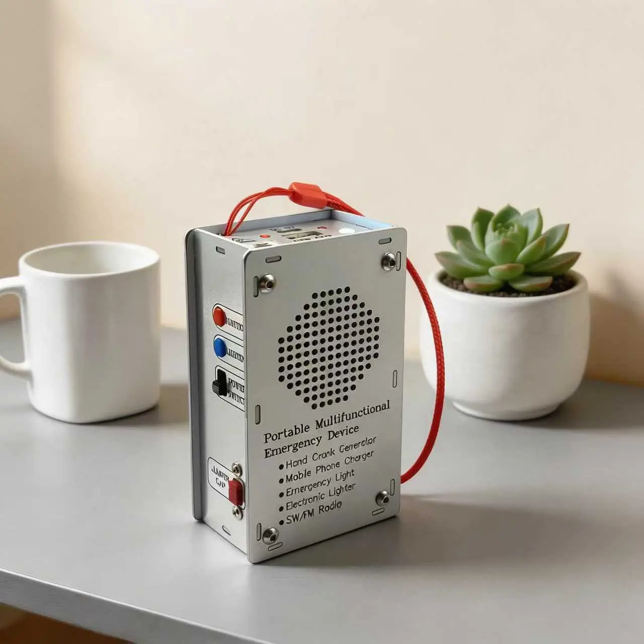 High-power 1000mAh hand-cranked generator, mini portable emergency power supply, safe and practical, suitable for leisure stress relief, outdoor adventure, camping, sudden power outages and other situations. summerwins