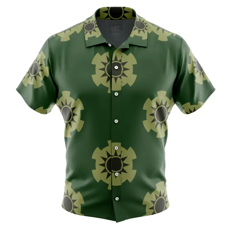 Zoro's Wano Pattern One Piece Button Up Hawaiian Shirt | Coo