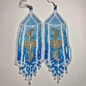 Crystal Shape Beaded Earrings - Native American Style, Lightweight & Comfortable, Perfect for Casual Wear