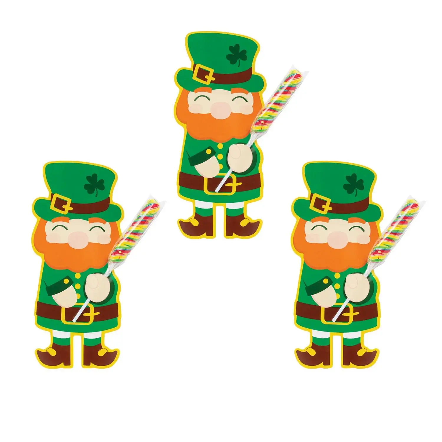 Saint Patrick’s Day Leprechaun Cards with Swirl Pop for 24