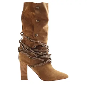 ANJA TOBACCO SUEDE BOOTS
