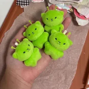【Peace】Alien Cat Plush Toy Cartoon Stuffed Animal Keychain Accessories Creative Ugly Cute Backpacks Pendant Party Gift