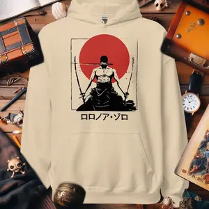 Zoro hoodie one piece tshirt manga style one piece stylized hoodie character tee anime nerd gift one piece fan hoodie cosplay Roronoa Zoro