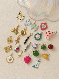 1PC fashionable and simple daily versatile pendant, olive, flower cat, heart, hollow flower, pendant, suitable for DIY fashion accessories of jewelry, Easter, Valentine's Day, wedding, Easter, Ramadan, festivals, Diy Pendants, Diy With Charms