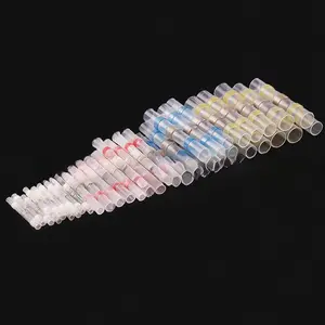 50PCS Solder Seal Wire Connectors, Butt Connectors Heat Shrink Electrical Insulated Marine Waterproof Wire Terminals